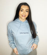 Load image into Gallery viewer, Blue Hoodie - noho haumaru (Stay safe)