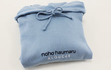 Load image into Gallery viewer, Blue Hoodie - noho haumaru (Stay safe)
