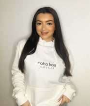 Load image into Gallery viewer, White Hoodie - noho koa (Stay happy)
