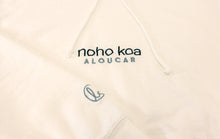 Load image into Gallery viewer, White Hoodie - noho koa (Stay happy)
